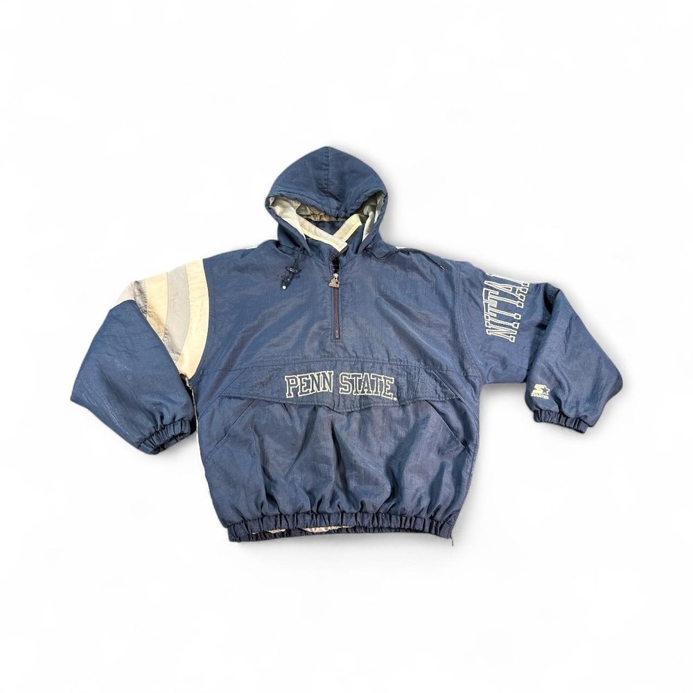 Vintage Penn State Nittany Lions Hooded Jacket Mens Large Blue NCAA Starter 90s
